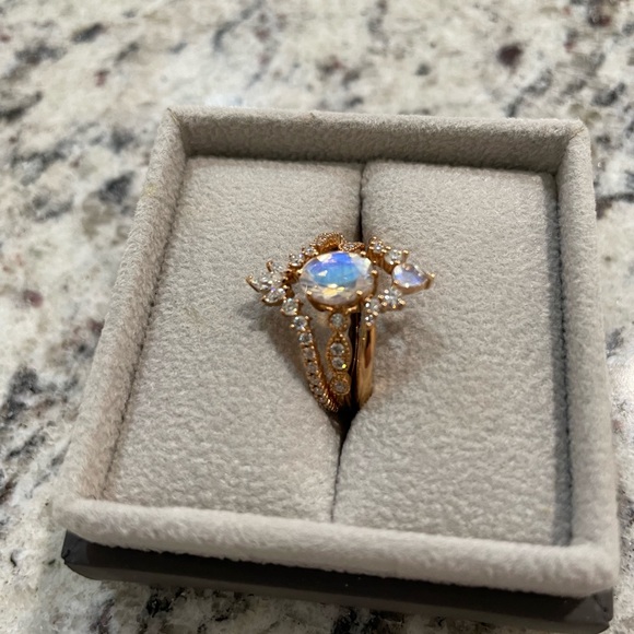 Rose gold moonstone Engagement Wedding